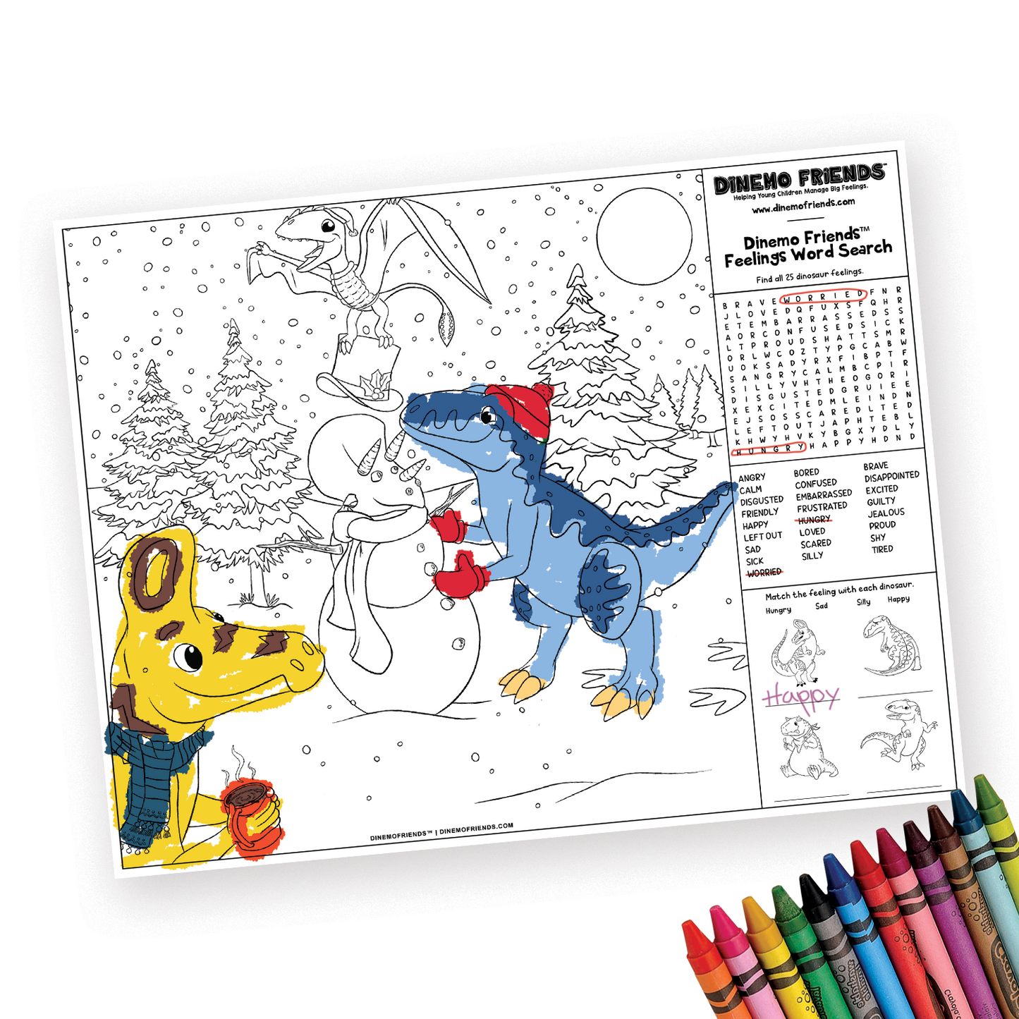 Printable Winter Coloring & Activity Page